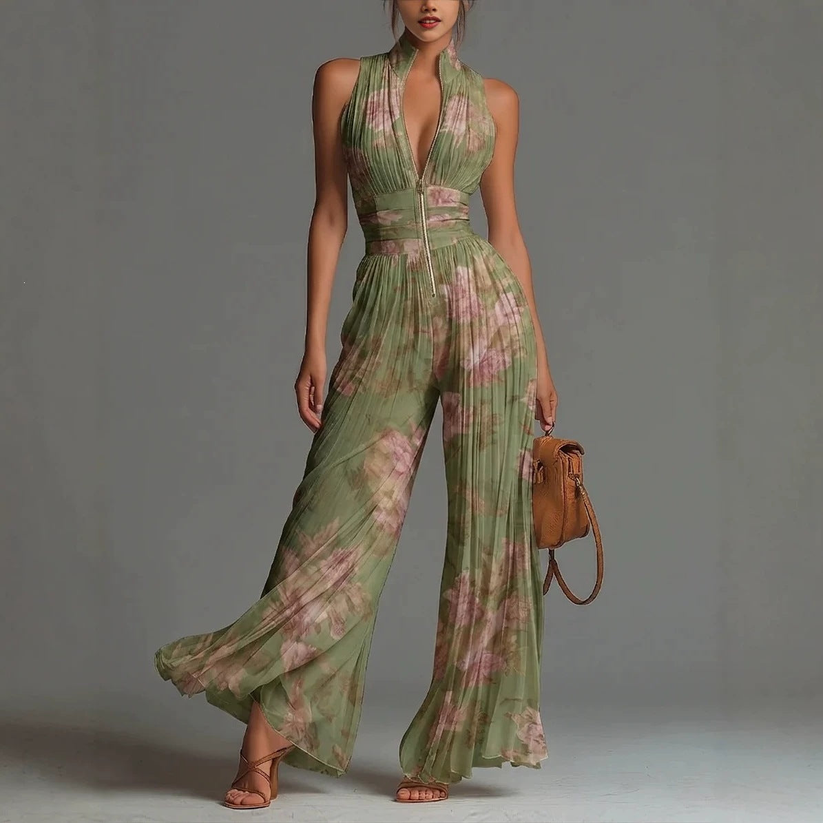 Isbel™ | Elegant Floral Wide-Leg Jumpsuit