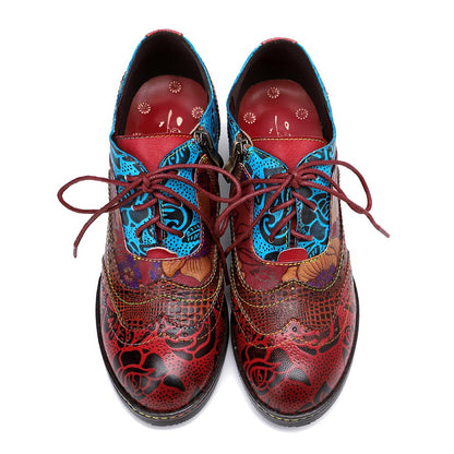 Floral Pattern Splicing Comfy Shoes