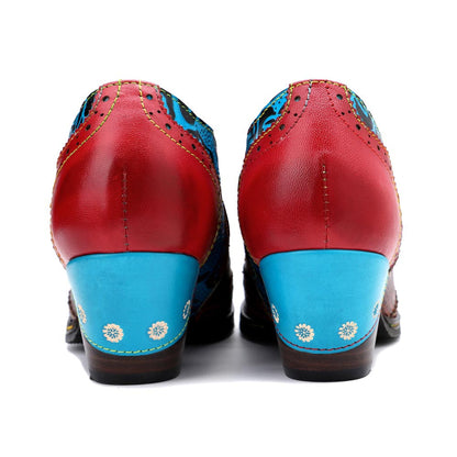 Floral Pattern Splicing Comfy Shoes