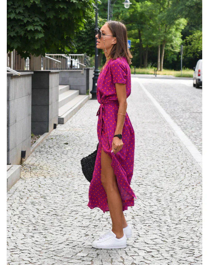 Julia V-Neck Dress - detail