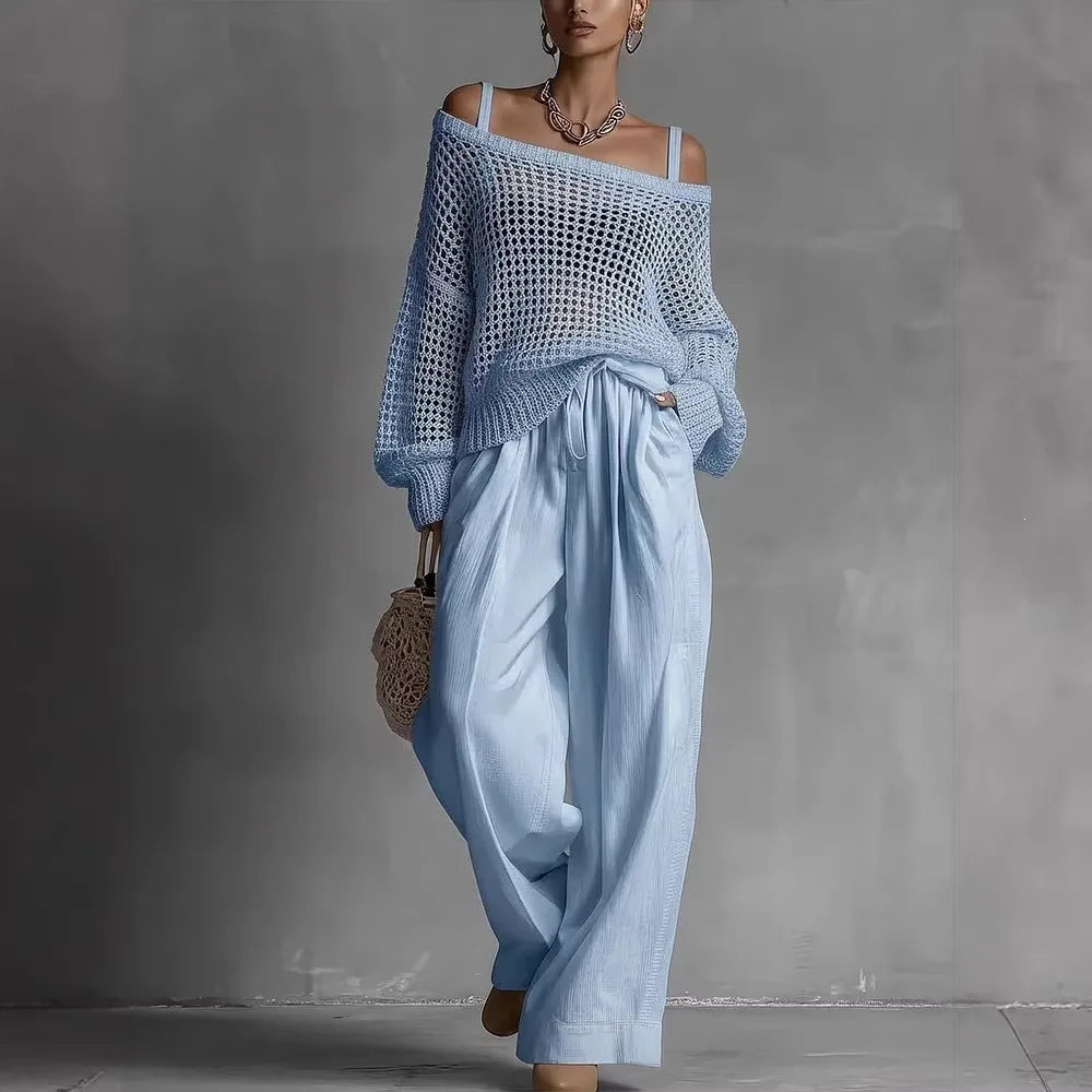 Claribel™ Elegant Two-Piece Set - Light Blue