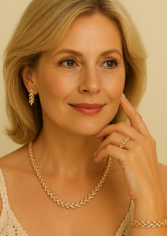 Elora™ Gold Leaf Jewellery Set