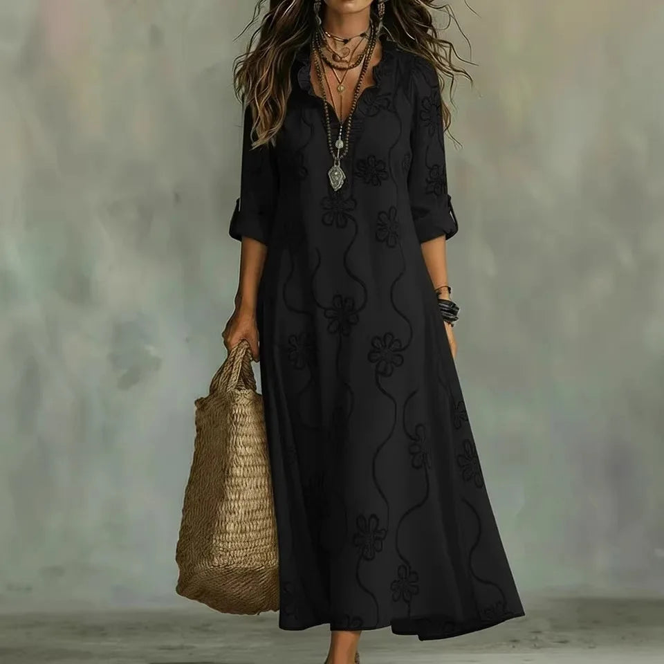 Bobbie™ Floral Maxi Dress - Black