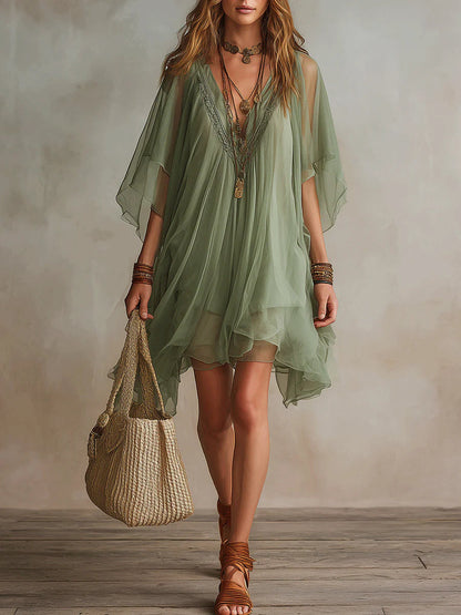 Colleen™ | Layered Boho Mini Dress