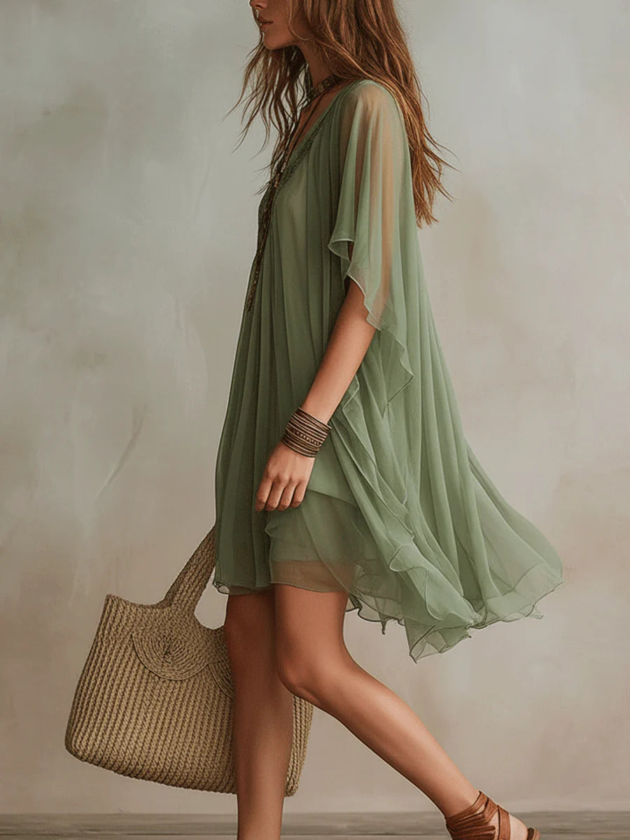 Colleen™ | Layered Boho Mini Dress
