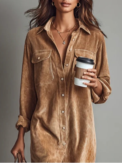 Single Breasted Midi Dress