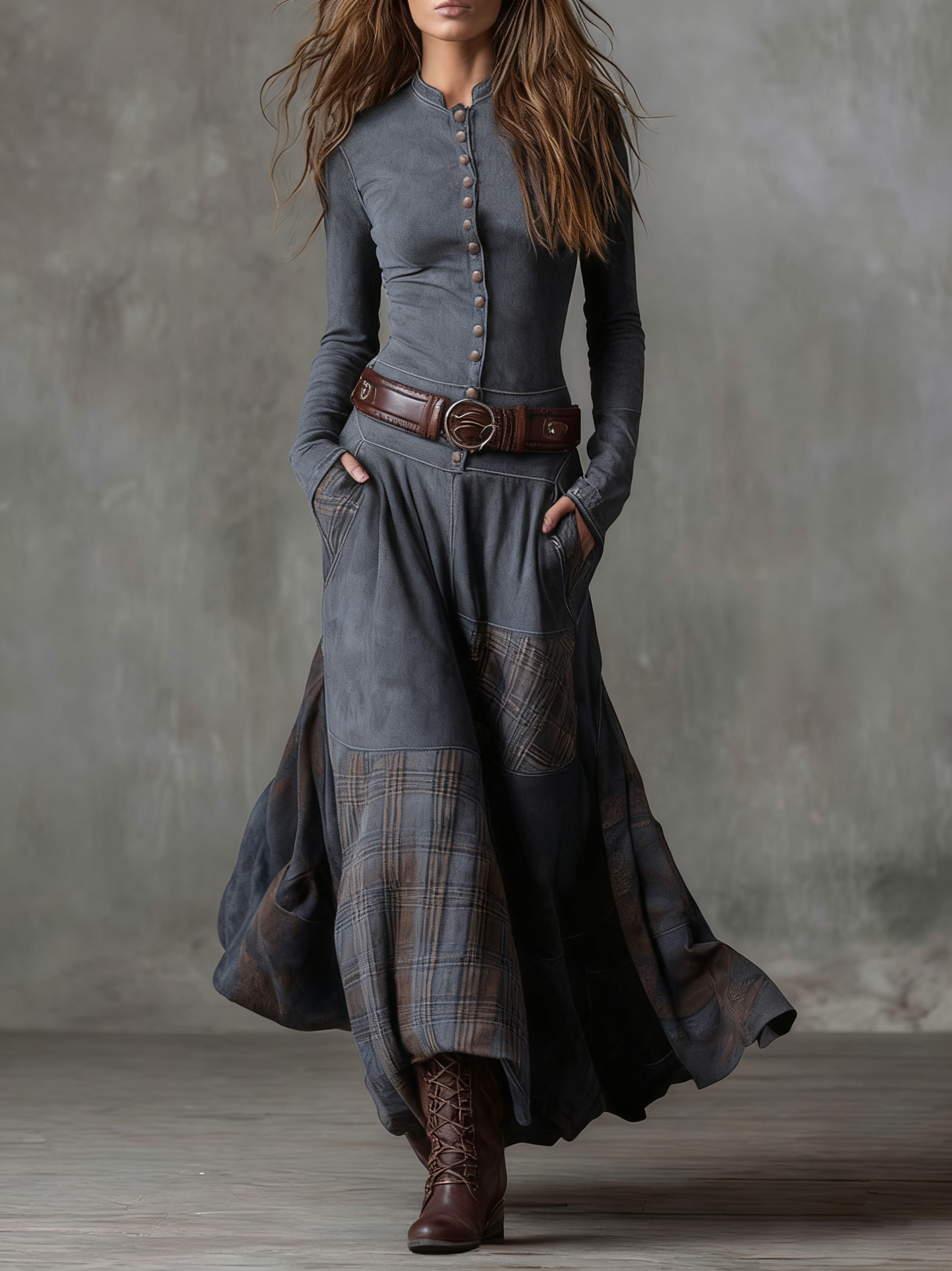 Fiona | Elegant Vintage Maxi Dress