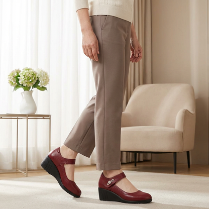 Lydia™ Elegant Mid-Heel Comfort Shoes - Red