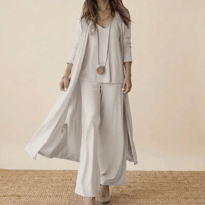 Barbara Elegant Three-Piece Set - White