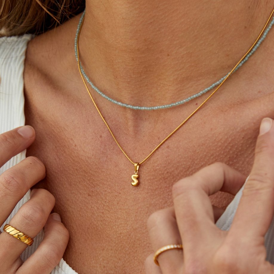 Lydia™ Bubble Letter Necklace