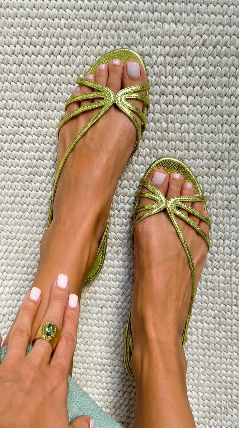 Ginevra sandal in Green