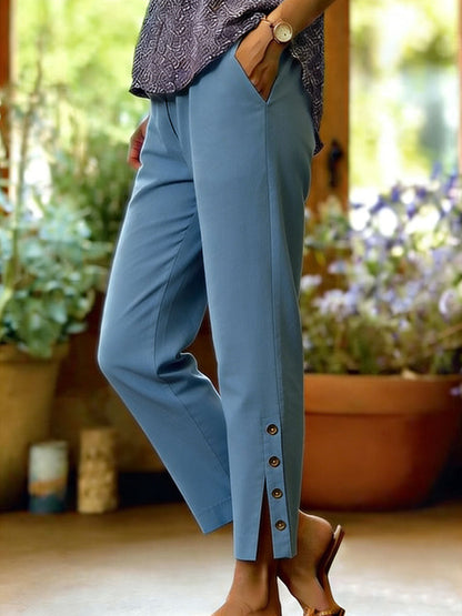 Firoxa Lightweight Comfortable Pants - Blue
