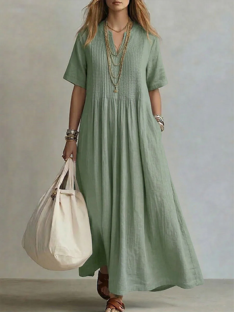 Simone™ Pleated Elegance Dress