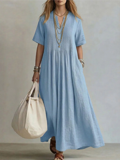 Simone™ Pleated Elegance Dress