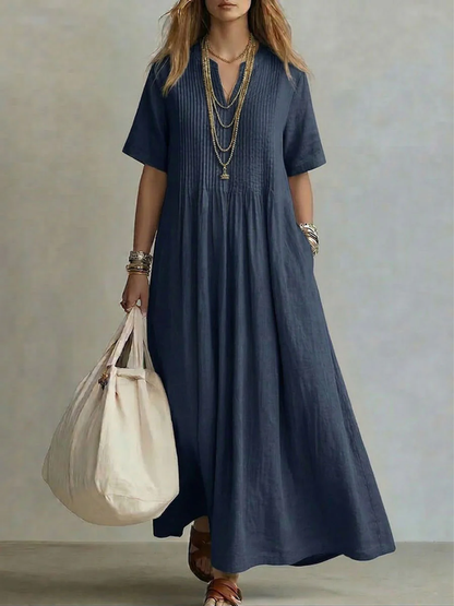 Simone™ Pleated Elegance Dress