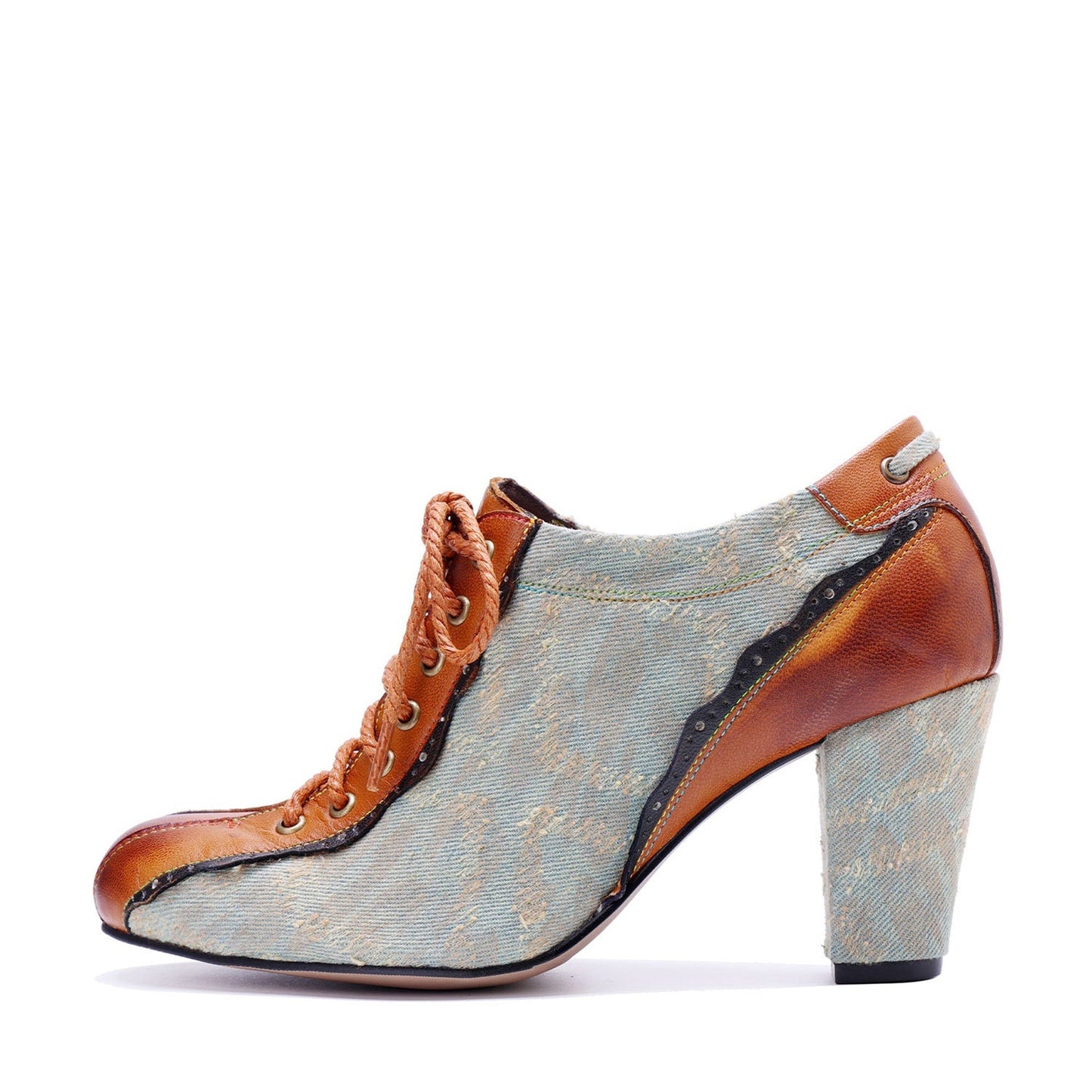 Handmade Vintage Elegance Patchwork Pumps