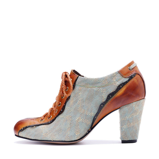 Handmade Vintage Elegance Patchwork Pumps