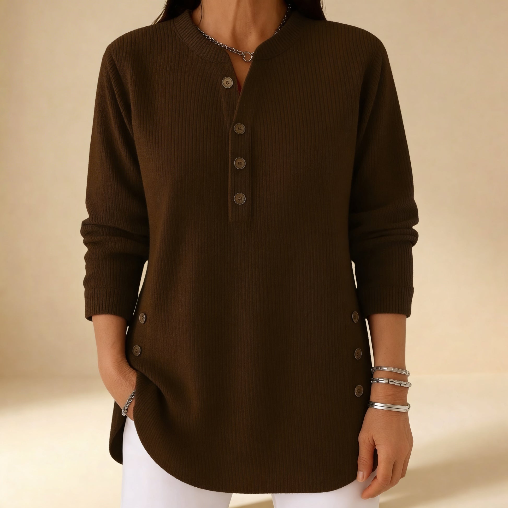 Laura Soft Knit Sweater - Dark Brown
