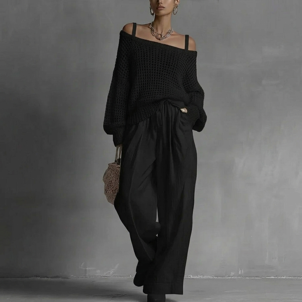 Claribel™ Elegant Two-Piece Set - Black