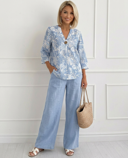 Deanna™ Elegant Floral Two-Piece Set back