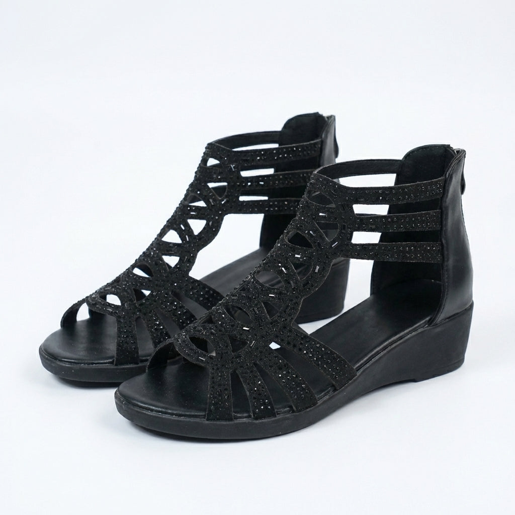 Denise Orthopedic Elegant Sandals - Black