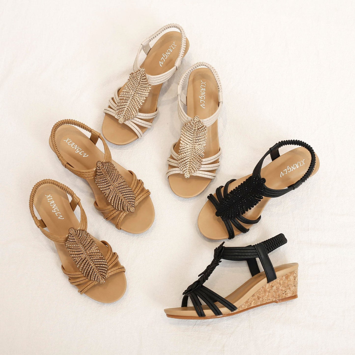 Élodie™ | Feather Elegant Sandals