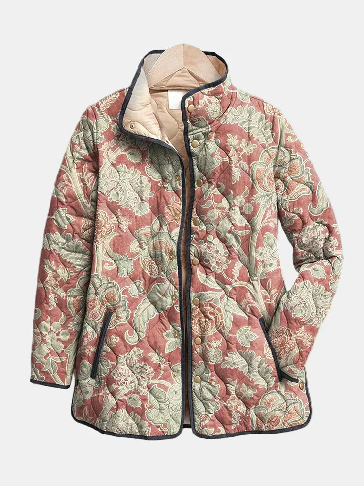 Naya™ Vintage Floral Casual Quilted Jacket