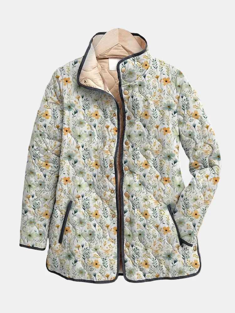 Nola™ Delightful Floral-Printed Quilted Jacket