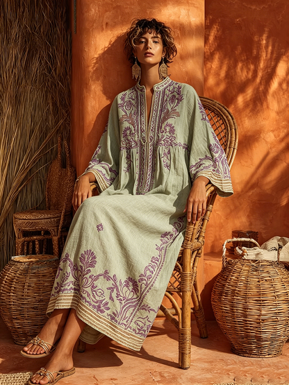 Celestina™ Embroidered Boho Maxi Dress lifestyle