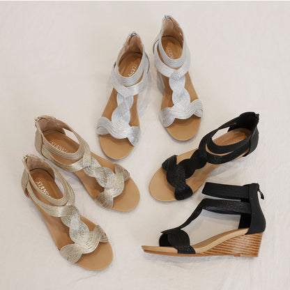 Colette™ | Bohemian Soft Wedge Sandals