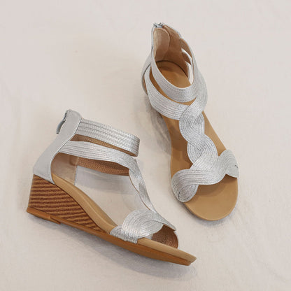Colette™ | Bohemian Soft Wedge Sandals