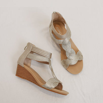 Colette™ | Bohemian Soft Wedge Sandals