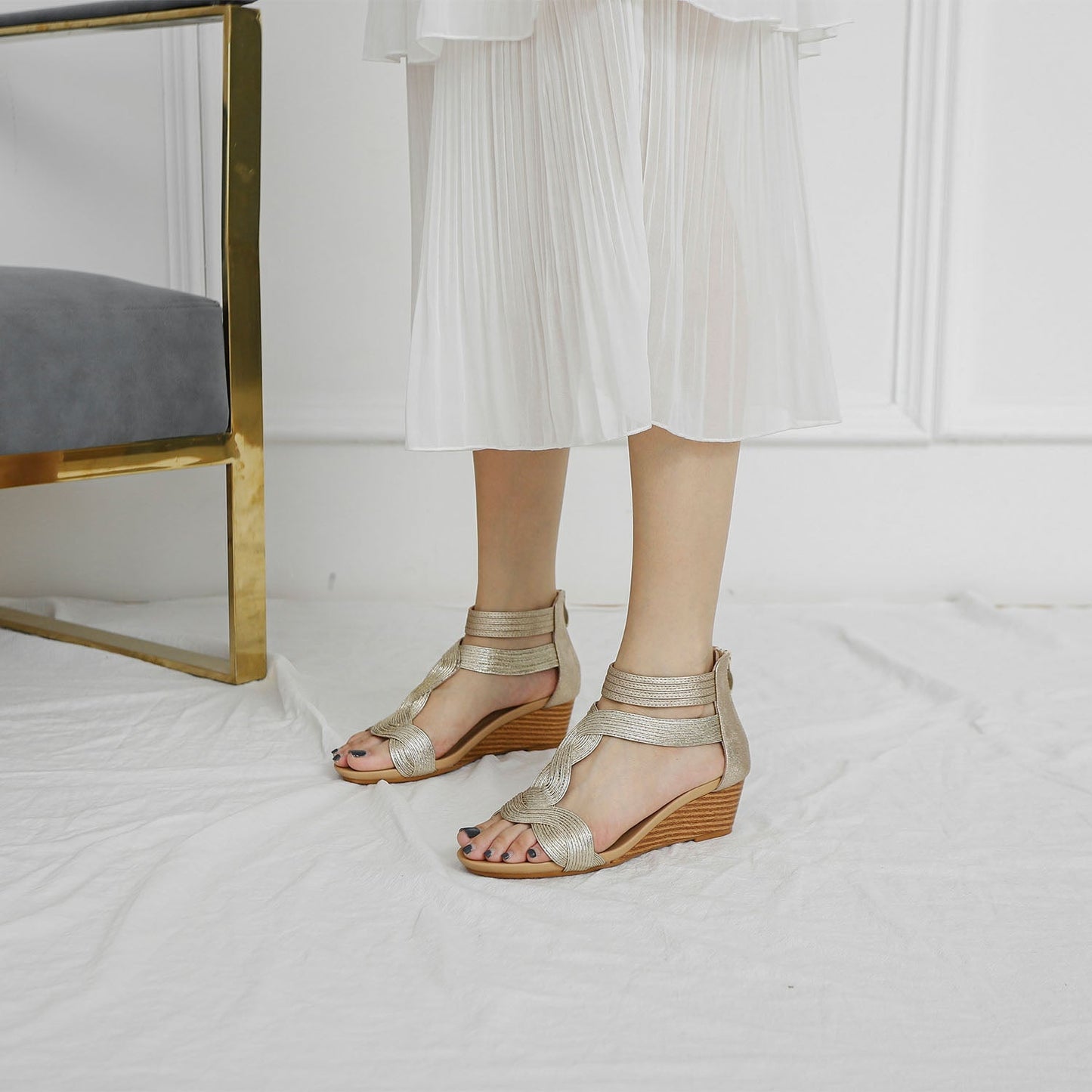 Colette™ | Bohemian Soft Wedge Sandals