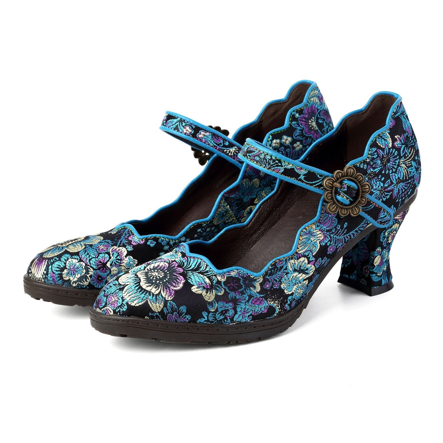 Retro Handmade Embroidered Pumps