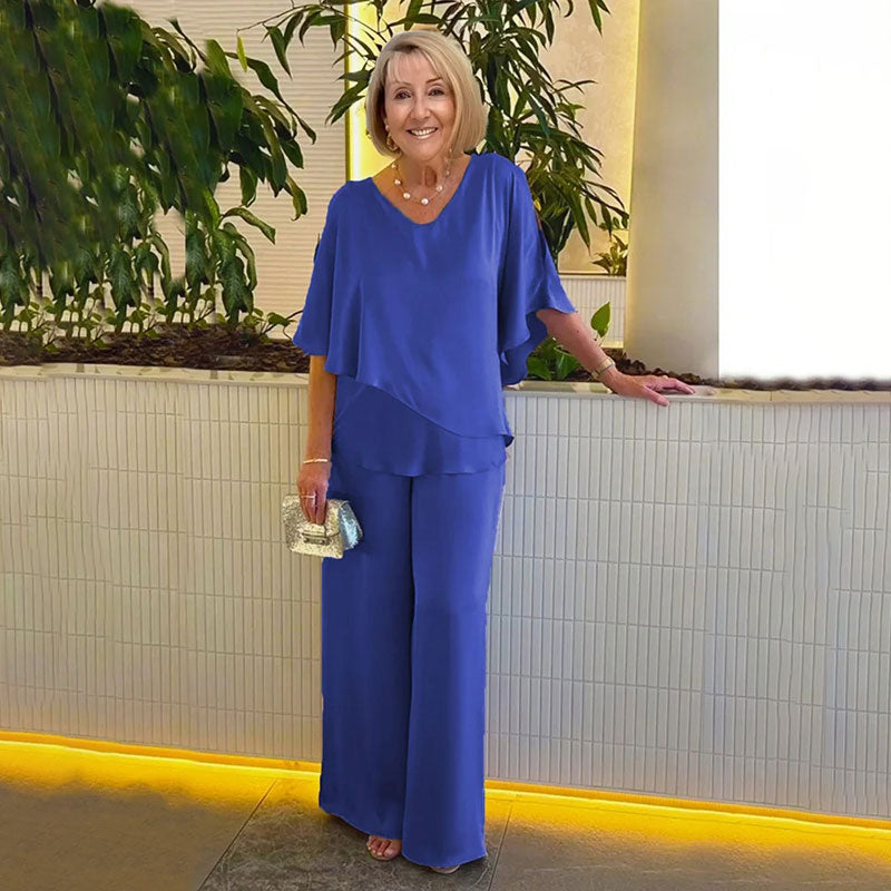 Selina Flowing Two-Piece Set - Blue