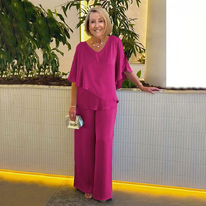 Selina Flowing Two-Piece Set - Fuchsia