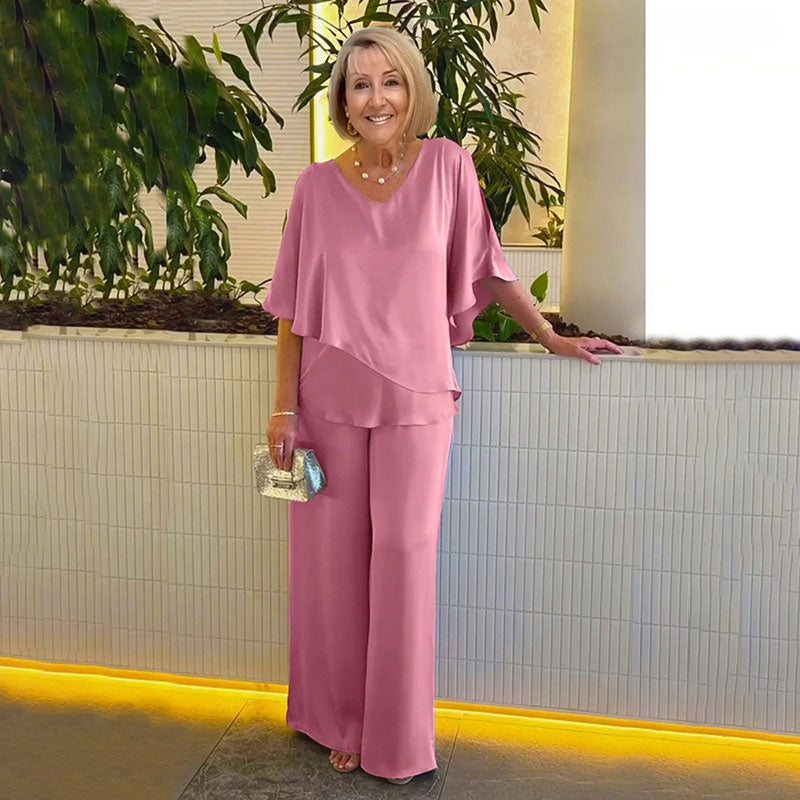 Selina Flowing Two-Piece Set - Pink