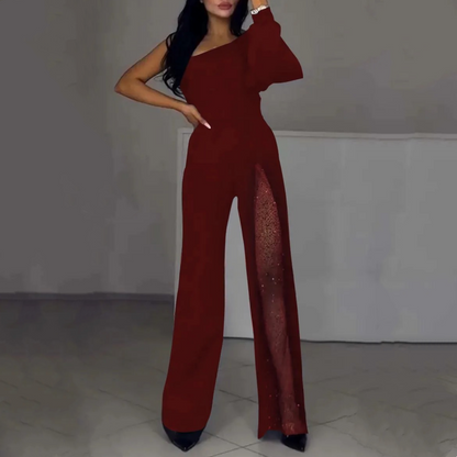 Ally™ One-Shoulder Flared Short Romper | Stylish Summer Romper