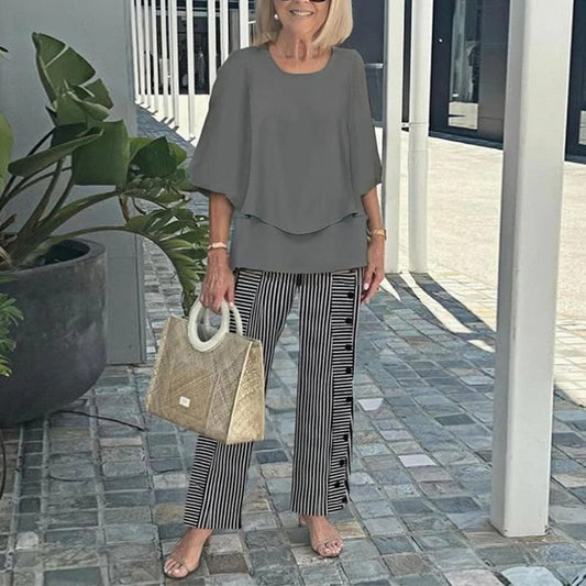 Wenda™ Effortless Two-Piece Set | Relaxed Top and Wide-Leg Trousers