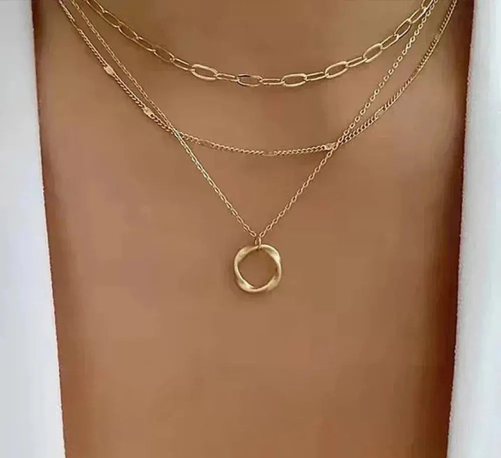 Sabrina™ Layered Gold Pendant Necklace