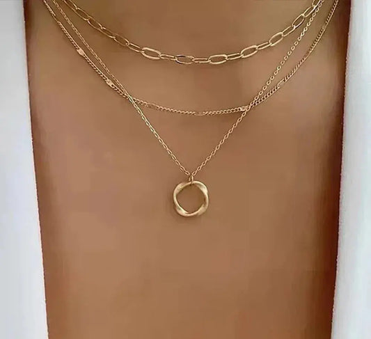 Sabrina™ Layered Gold Pendant Necklace