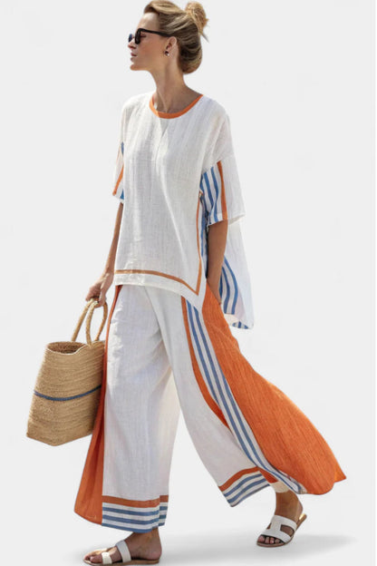 Vivanya Elegant Two-Piece Set - Orange